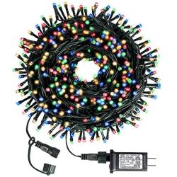 Christmas String Lights End-to-End Plug 8 Modes 108FT 300 LED IP55 Outdoor Waterproof UL Certificated Indoor Fairy Lights Halloween Garden Patio Wedding Christma Trees Parties Decoration Multicolor