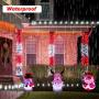 Christmas Pathway Lights Outdoor Decorations - 3 Pack Waterproof Landscape LED Lights with Santa/Snowman/Deer for Garden Patio Yard Lawn Pathway Christmas Decorations