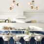 KSANA Gold Semi Flush Mount Ceiling Light with 3 Globe Shades for Dining Room, Kichen Island, W23.6''xH22.8'' KSANA Gold Semi Flush Mount Ceiling Light with 3 Globe Shades for Dining Room, Kichen Island, W23.6''xH22.8''