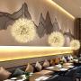 BOKT Modern Firework Chandelier 12 Lights Golden Crystal Pendant Light Fixtures with 7W G9 LED Bulbs, Dandelion Hanging Pedant Light for Living Room Dining Room Restaurant (Gold, 21.7''/ 55cm)
