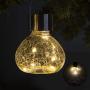 GIGALUMI Solar Hanging Lights Outdoor Christmas Yard Decoration, 4 Pcs Solar Powered LED Garden Lights for Lawn, Patio, Yard-Warm White