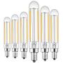 Rayhoo E12 Dimmable LED Candelabra Light Bulbs 4W 110V Edison Light Bulb, T20 Tubular Shape, 400LM, 40W Incandescent Replacement, 2700K Warm White, 6-Pack