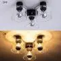 TeHenoo 3-Light Ceiling Light Fixture with 3 Seeded Glass Shade Flush Mount for Dining Room, Bedroom, Cafe, Bar, Corridor, Hallway, Entryway, Passway