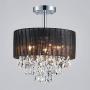 Saint Mossi 13'' Chrome Modern K9 Crystal Chandelier Lighting LED 3-Light Ceiling Light Fixture Pendant Lamp for Dining Room Bathroom Raindrop Light Fixture
