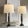 Oneach Modern Table Lamp USB Table Lamps Set of 2 for Living Room 26.75” with USB Charging Port Bedside Lamp Fabric Drum Shade Accent Lamp Light for Bedroom Black Oneach Modern Table Lamp USB Table Lamps Set of 2 for Living Room 26.75” with USB Charging Port Bedside Lamp Fabric Drum Shade Accent Lamp Light for Bedroom Black