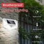 JIOR Solar Motion Sensor Lights Outdoor 100 LED 270° Wireless Light IP65 Waterproof Security Light (WHITE-100LED-4PCS)