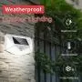 JIOR Solar Motion Sensor Lights Outdoor 100 LED 270° Wireless Light IP65 Waterproof Security Light (WHITE-100LED-4PCS)