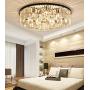 KALRI Modern Chandelier Crystal Light Fixture Pendant Flush Mount Ceiling Lamp for Living Room, Bedroom, Dining Room, H6.69'' X W23.6'' with 9 Lights