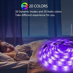 LED Strip Lights Battery Operated RGB LED Lights Strip Battery Powered Led Battery Lights 3 Keys Controller Battery Led Strip Lights 13.2FT/4M Color Changing Flexible LED Lights 2Pcs