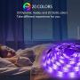 LED Strip Lights Battery Operated RGB LED Lights Strip Battery Powered Led Battery Lights 3 Keys Controller Battery Led Strip Lights 13.2FT/4M Color Changing Flexible LED Lights 2Pcs