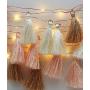 Brightz TasselBrightz LED Light String for Room and Office Décor, Rosé Tassels with Warm White LEDs