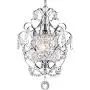 LuFun Modern Crystal Chandeliers,Crystal Pendant Light,Chandelier Lighting Fixtures,Ceiling Light for Living Room Bedroom Restaurant Hallway (1-Light,Chrome)