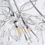 KFDQ Modern Dandelion Chandelier Lighting Crystal Rivet Ceiling Lamp Firework Starburst Hanging Pendant Light Dining Room Living Room Bedroom,Silver,18-Light