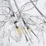 KFDQ Modern Dandelion Chandelier Lighting Crystal Rivet Ceiling Lamp Firework Starburst Hanging Pendant Light Dining Room Living Room Bedroom,Silver,18-Light