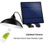 Bemexred Solar Lights Outdoor/Indoor,Remote Control Solar Powered Pendant Lights IP65 Waterproof,Auto On/Off Hanging Shed Lamp Dusk to Dawn for Barn Gazebo Storage Room Balcony Chicken Coop