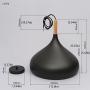 Comtemporary Pendant Light 60W Black Lampshade Industrial Metal Pendant Light Shade Ceiling Hanging Light Fixtures Light Guard 1 Light for Dining Room,Kitchen