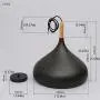 Comtemporary Pendant Light 60W Black Lampshade Industrial Metal Pendant Light Shade Ceiling Hanging Light Fixtures Light Guard 1 Light for Dining Room,Kitchen