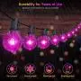 YUNLIGHTS 50FT Color Changing Outdoor String Lights, RGB LED String Lights with 30+3 G40 Globe Bulbs,Dimmable Waterproof String Lights with Remote Control for Christmas, Patio, Cafe, Backyard, Garden