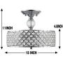 Modern Chandelier Crystal Raindrop Chandelier Lighting Flush Mount LED Ceiling Light Fixture Pendant Lamp for Dining Room Bathroom Bedroom Livingroom
