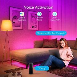 Govee 65.6ft Alexa LED Strip Lights, Smart WiFi RGB Rope Light Works with Alexa Google Assistant, Remote App Control Lighting Kit, Music Sync Color Changing Lights for Bedroom, Living Room, Kitchen