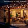 100FT Outdoor String Light,Patio String Lights with 33+4 Plastic LED Shatterproof Clear Bulbs - Waterproof Commercial Lighting Create Ambience On Your Patio Porch Backyard Party Wedding