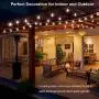 100FT Outdoor String Light,Patio String Lights with 33+4 Plastic LED Shatterproof Clear Bulbs - Waterproof Commercial Lighting Create Ambience On Your Patio Porch Backyard Party Wedding