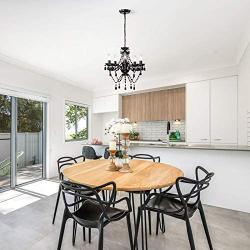 Black Chandelier Crystals Chandelier Lighting 5 Light Dining Room Chandelier