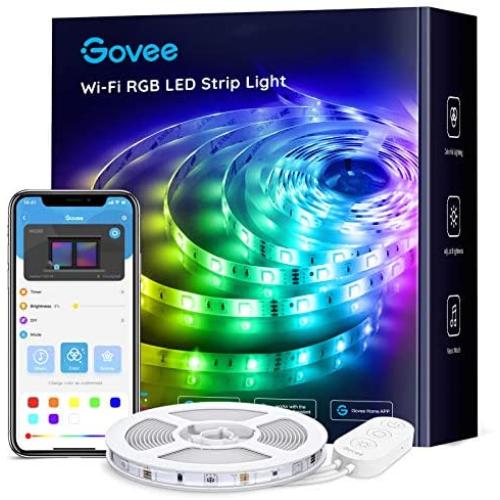 Govee RGB Led Light Strip, for Room, Bedroom, Kitchen, TV, App Control, Works with Alexa & Google Assistant, 16.4 Feet