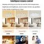 JIAODIE LED Dimmable Ceiling Light Modern Flower Shape Ceiling Lamp Fixture Living Room Bedroom Childrens Room Flush Hanging Lamp Metal Acrylic Petal Ceiling Chandelier Lighting,10 Heads/ ø33.5″/88w