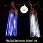 Outdoor Lights,LED Meteor Shower Rain Lights, Waterproof Garden Lights 30cm 8 Tubes 144leds Snow Falling Raindrop Icicle Cascading Light for Holiday Wedding Xmas Tree Decor (White)