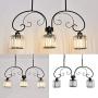 YYJLX Dining Room Light Fixture Hanging 6-Light Modern Crystal Pendant Lighting for Kitchen Island