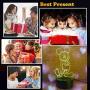 Fanrui Hot Glowing Cartoon 3D Girls Mickey Boys Mice Mouse LED 7 Colors Change Gradient Night Light Smart USB Touch Mood Bedroom Decor Lamp Child Baby Son Boys Xmas Happy Birthday Presents