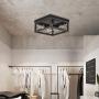 Miduxiy Flush Mount Ceiling Light Fixtures Farmhouse Lighting Fixture 4 Lights Wood Shade for Hallway Entryway Bedroom