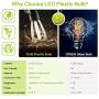 Outdoor String Lights 48ft LED String Lights Outdoor Waterproof ETL Approved Led Heavy-Duty String Light with 15 Plastic Bulbs Shatterproof Christmas String Lights Warm White for Patio Porch