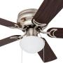 Prominence Home 80029-01 Alvina Led Globe Light Hugger/Low Profile Ceiling Fan, 42 inches, Satin Nickel