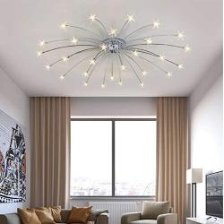 LED Modern Flush Mount Ceiling Lamp Starry Design Pendant Lamps Livingroom Fixture Chic Gypsophila Design Dimmable Iron Bedroom Romantic Decor Chandeliers Light Energy Star Hallway Kitchen Foyer Light