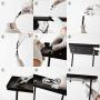 SHENGQINGTOP 33 Inches Industrial Kitchen Island Lights with Clear Glass, 3-Light Dining Room Lighting Fixtures Hanging, New Transitional Multi Pendant Lighting, Matte Black Finish