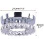 Dixun Modern Mini Led Chandelier Semi Flush Mount Crystal Lighting Ceiling Crystal Lamp for Bedrooms Dinning Rooms Hallway (Changeable Color)