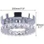 Dixun Modern Mini Led Chandelier Semi Flush Mount Crystal Lighting Ceiling Crystal Lamp for Bedrooms Dinning Rooms Hallway(Round White)