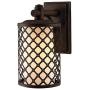 GZBtech Indoor & Outdoor Wall Lantern, One-Light Exterior Wall Mount Light Fixture, Rustic Bronze Cast Aluminum Finish Wall Sconce with Frosted Glass Shade