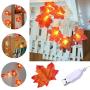 Fall Leaves Garland String Lights for Bedroom, 40 LEDs Thanksgiving Fairy Lights Indoor Fall Lights String, Holiday Decorations, Christmas Gifts