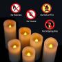 Enpornk Flameless Candles Battery Operated Candles 4'' 5'' 6'' 7'' 8'' 9'' Set of 9 Ivory Real Wax Pillar LED Candles with 10-Key Remote and Cycling 24 Hours Timer