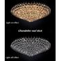 A Million Luxury Crystal Chandelier Flush Mount 31.5'' Modern Minimalist Design Pendant 15-Light Ceiling Light Fixture for Living Room Bedroom Restaurant Kitchen Lobby, E12 Socket