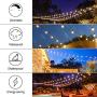 FMART 25ft LED Outdoor String Lights, Waterproof 8 E26 Sockets and 9 S14 Edison Vintage Bulbs(1 Spare), ETL Approved, 2700K Warm White LED Light String for Patio Wedding (White)