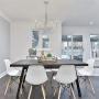 Kira Home Helene 22'' 5-Light Modern Chandelier, Adjustable Hanging Height, Brushed Nickel Finish