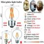 LiteHistory Dimmable E26 Edison Bulb G16.5 Light Bulb 6W Equal 60 watt Light Bulb AC120V Warm 2700K E26 Light Bulb for Pendant,Chandeliers,Vanity,Wall scones Edison Light Bulbs 60 Watt 600lm 6Pack