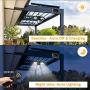Solar Lights Outdoor, KUFUNG 3 Leaf Solar Pendant Light with Adjustable Multi-Position Panels, Waterproof Solar lamp with Remote Control, for Garage, Deck, Fence, Patio, Shed, Tent(NO Sensor)