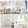 KSANA Gold Chandelier, Small Pendant Light for Kitchen Island, Dining & Living Room