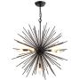 Sputnik Chandelier Ceiling Lighting 7 Lights Pendant Lamp Fixture with Black Metal Finish for Dining Room,Bedroom,Kitchen (Black)