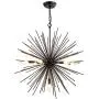 Sputnik Chandelier Ceiling Lighting 7 Lights Pendant Lamp Fixture with Black Metal Finish for Dining Room,Bedroom,Kitchen (Black)